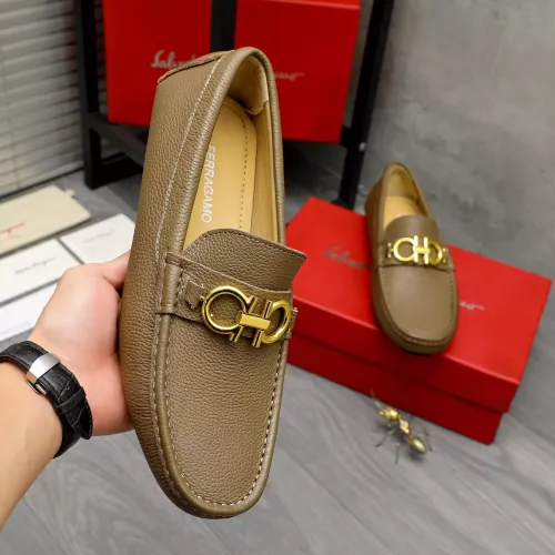 Replica Salvatore Ferragamo Leather Shoes For Men #1373498 $82.00 USD for Wholesale
