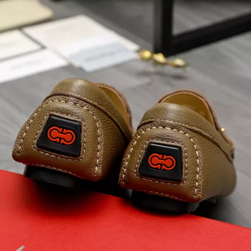 Replica Salvatore Ferragamo Leather Shoes For Men #1373498 $82.00 USD for Wholesale