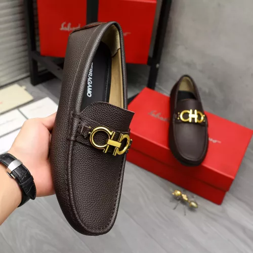 Replica Salvatore Ferragamo Leather Shoes For Men #1373499 $82.00 USD for Wholesale