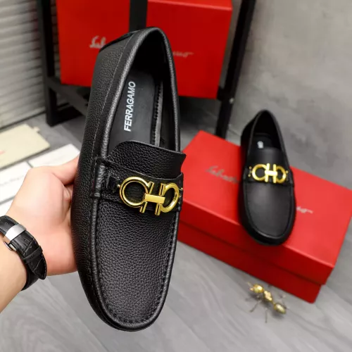 Replica Salvatore Ferragamo Leather Shoes For Men #1373500 $82.00 USD for Wholesale