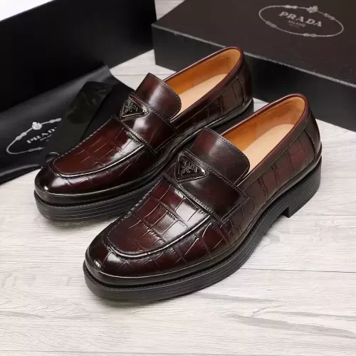 Prada Leather Shoes For Men #1373519 $102.00 USD, Wholesale Replica Prada Leather Shoes