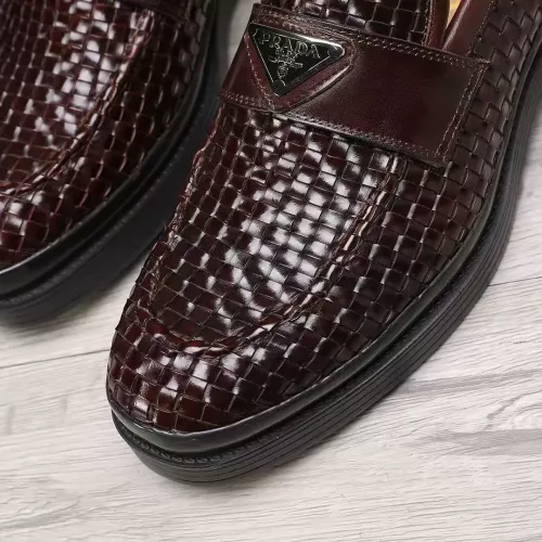 Replica Prada Leather Shoes For Men #1373521 $112.00 USD for Wholesale