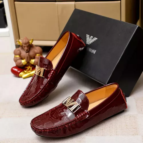 Replica Armani Leather Shoes For Men #1373535 $72.00 USD for Wholesale
