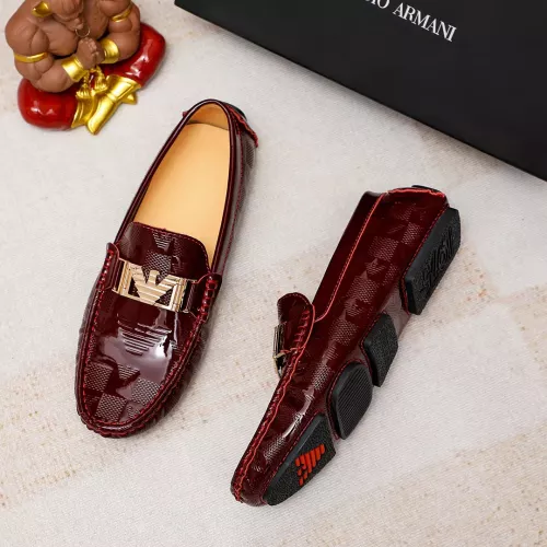 Replica Armani Leather Shoes For Men #1373535 $72.00 USD for Wholesale