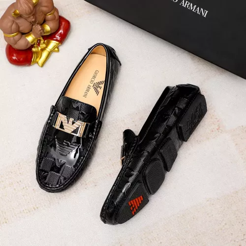 Replica Armani Leather Shoes For Men #1373536 $72.00 USD for Wholesale
