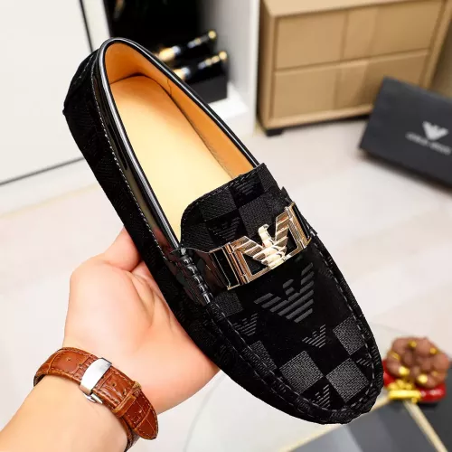 Replica Armani Leather Shoes For Men #1373538 $72.00 USD for Wholesale