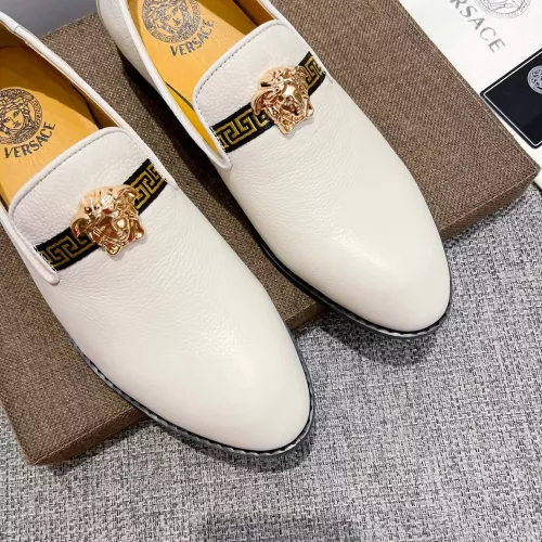 Replica Versace Leather Shoes For Men #1373553 $82.00 USD for Wholesale