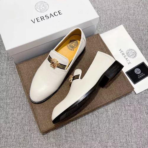 Replica Versace Leather Shoes For Men #1373553 $82.00 USD for Wholesale