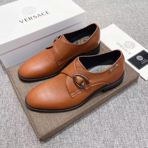 Versace Leather Shoes For Men #1373557 $82.00 USD, Wholesale Replica Versace Leather Shoes