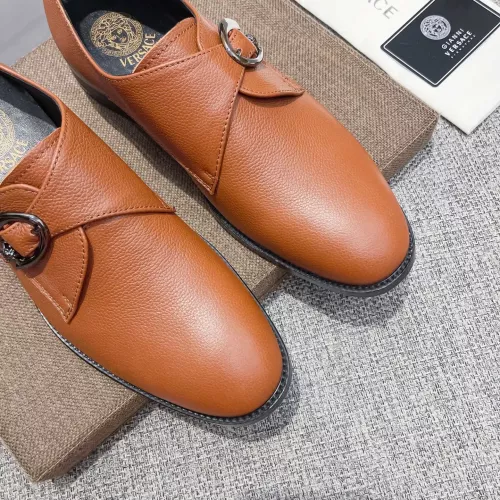 Replica Versace Leather Shoes For Men #1373557 $82.00 USD for Wholesale