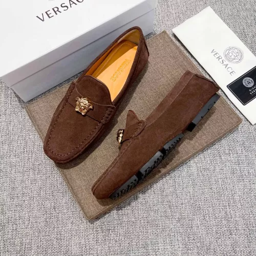 Versace Leather Shoes For Men #1373559 $82.00 USD, Wholesale Replica Versace Leather Shoes