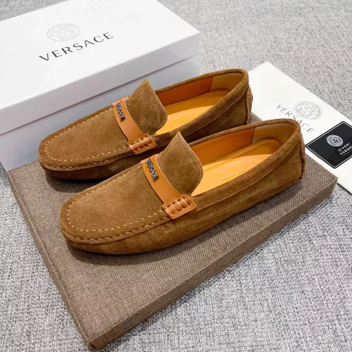 Replica Versace Leather Shoes For Men #1373570 $82.00 USD for Wholesale