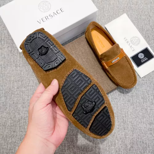 Replica Versace Leather Shoes For Men #1373570 $82.00 USD for Wholesale