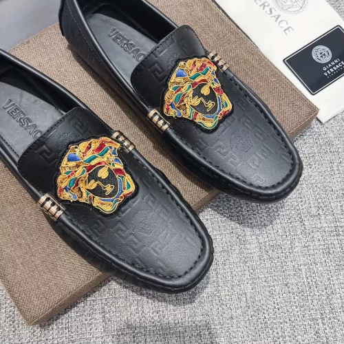 Replica Versace Leather Shoes For Men #1373579 $85.00 USD for Wholesale