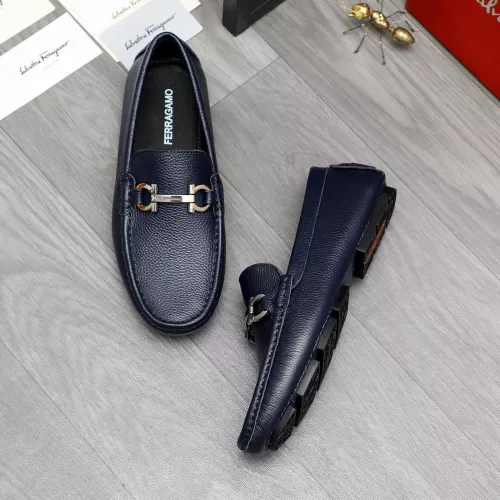 Replica Salvatore Ferragamo Leather Shoes For Men #1373657 $82.00 USD for Wholesale