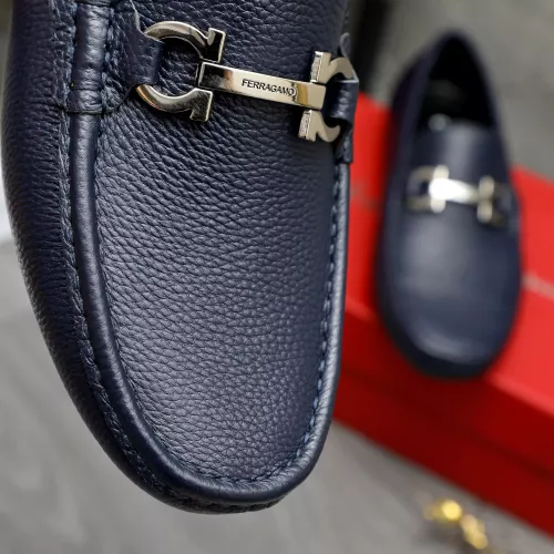 Replica Salvatore Ferragamo Leather Shoes For Men #1373657 $82.00 USD for Wholesale