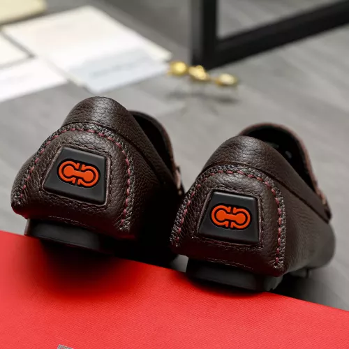 Replica Salvatore Ferragamo Leather Shoes For Men #1373658 $82.00 USD for Wholesale