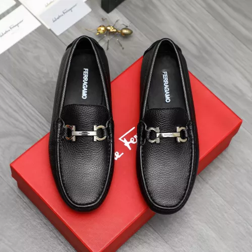 Replica Salvatore Ferragamo Leather Shoes For Men #1373659 $82.00 USD for Wholesale