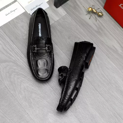 Replica Salvatore Ferragamo Leather Shoes For Men #1373661 $82.00 USD for Wholesale