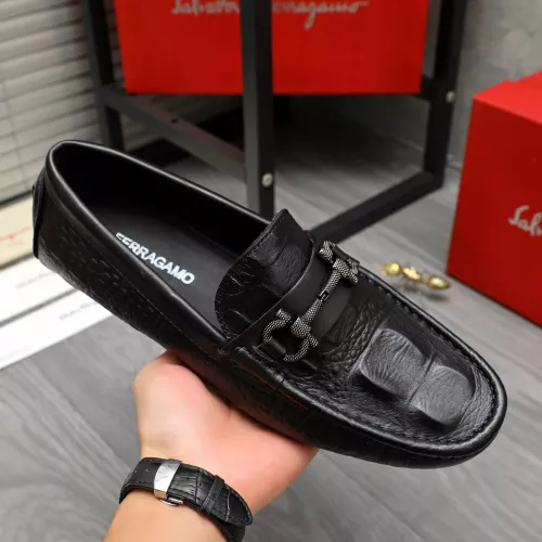 Replica Salvatore Ferragamo Leather Shoes For Men #1373661 $82.00 USD for Wholesale