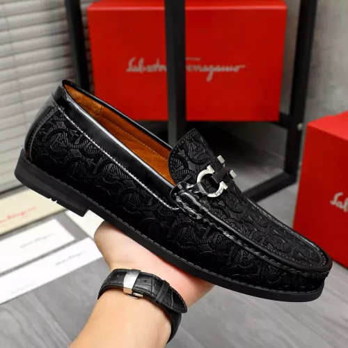 Replica Salvatore Ferragamo Leather Shoes For Men #1373662 $80.00 USD for Wholesale