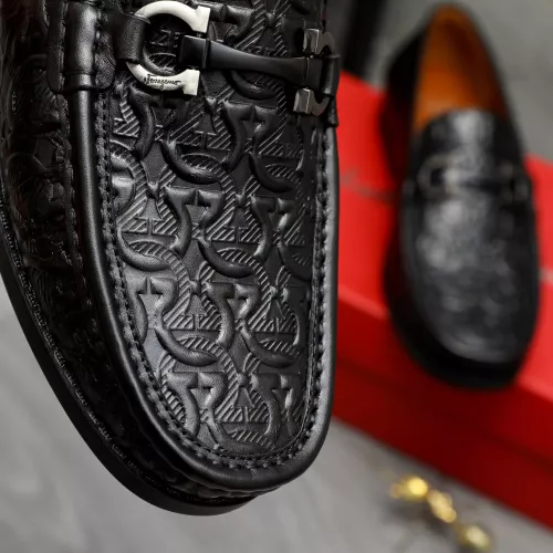 Replica Salvatore Ferragamo Leather Shoes For Men #1373663 $80.00 USD for Wholesale