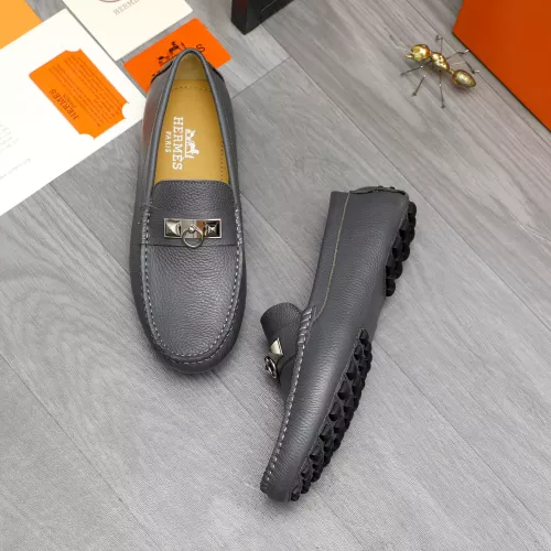 Replica Hermes Leather Shoes For Men #1373666 $82.00 USD for Wholesale