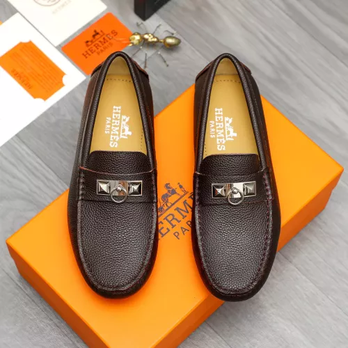 Replica Hermes Leather Shoes For Men #1373667 $82.00 USD for Wholesale