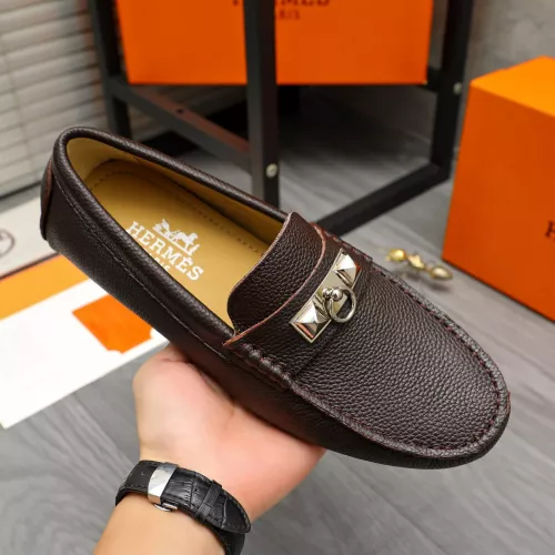 Replica Hermes Leather Shoes For Men #1373667 $82.00 USD for Wholesale