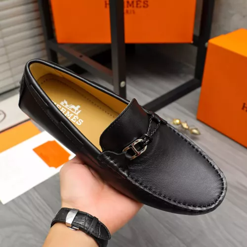 Replica Hermes Leather Shoes For Men #1373670 $82.00 USD for Wholesale