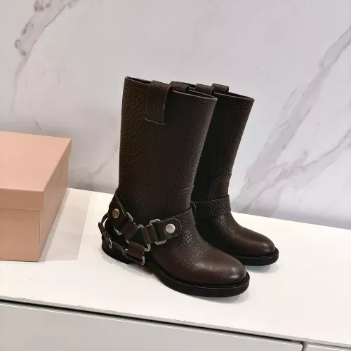 Replica MIU MIU Boots For Women #1374067 $145.00 USD for Wholesale