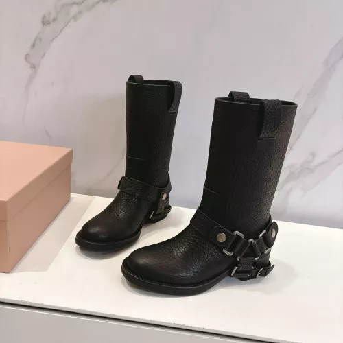 Replica MIU MIU Boots For Women #1374068 $145.00 USD for Wholesale