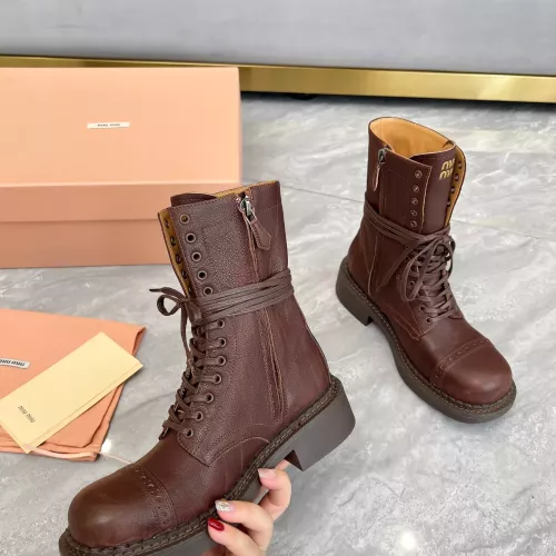 Replica MIU MIU Boots For Women #1374114 $122.00 USD for Wholesale
