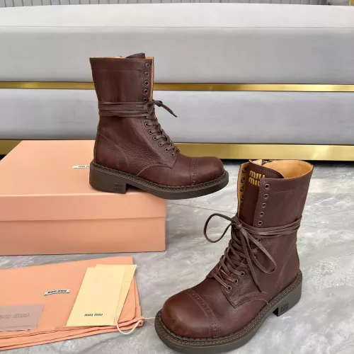 Replica MIU MIU Boots For Women #1374114 $122.00 USD for Wholesale