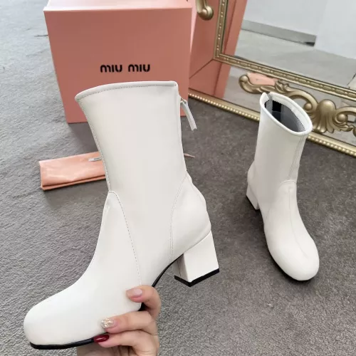 Replica MIU MIU Boots For Women #1374297 $100.00 USD for Wholesale