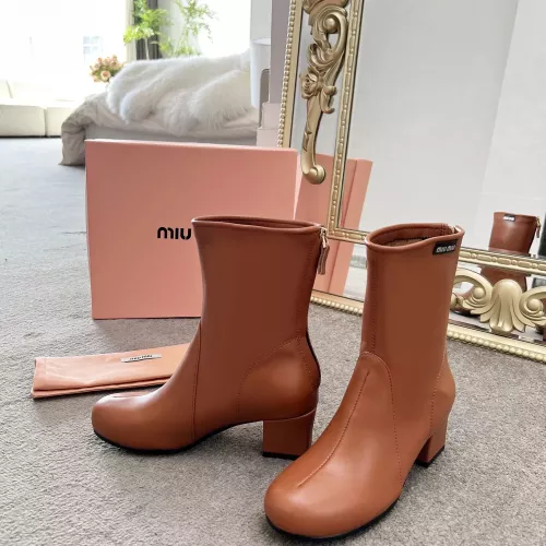 Replica MIU MIU Boots For Women #1374298 $100.00 USD for Wholesale