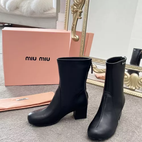 Replica MIU MIU Boots For Women #1374299 $100.00 USD for Wholesale