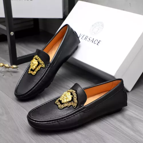 Replica Versace Leather Shoes For Men #1374470 $80.00 USD for Wholesale