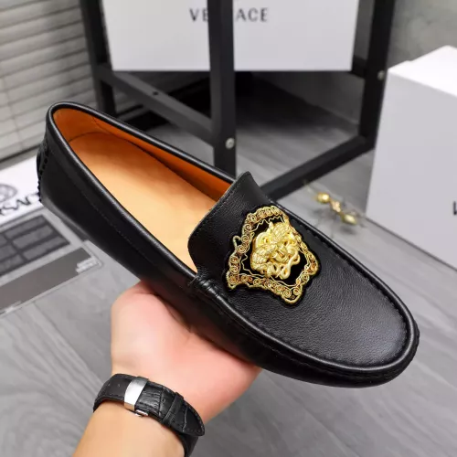 Replica Versace Leather Shoes For Men #1374470 $80.00 USD for Wholesale