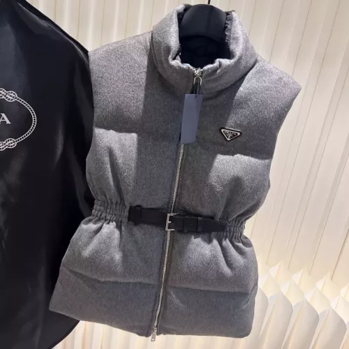 Prada Down Feather Coat Sleeveless For Women #1374571 $170.00 USD, Wholesale Replica Prada Down Feather Coat