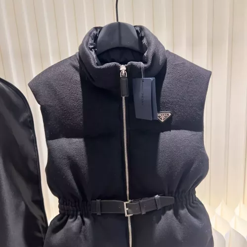 Replica Prada Down Feather Coat Sleeveless For Women #1374572 $170.00 USD for Wholesale