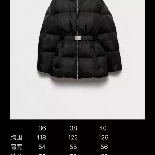 Replica Prada Down Feather Coat Long Sleeved For Women #1374575 $225.00 USD for Wholesale