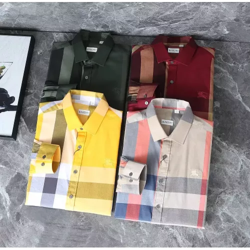 Replica Burberry Shirts Long Sleeved For Men #1374616 $38.00 USD for Wholesale