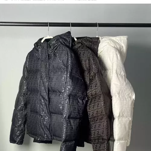 Replica Fendi Down Feather Coat Long Sleeved For Unisex #1374703 $170.00 USD for Wholesale