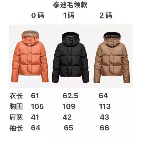 Replica Moncler Down Feather Coat Long Sleeved For Women #1374741 $192.00 USD for Wholesale