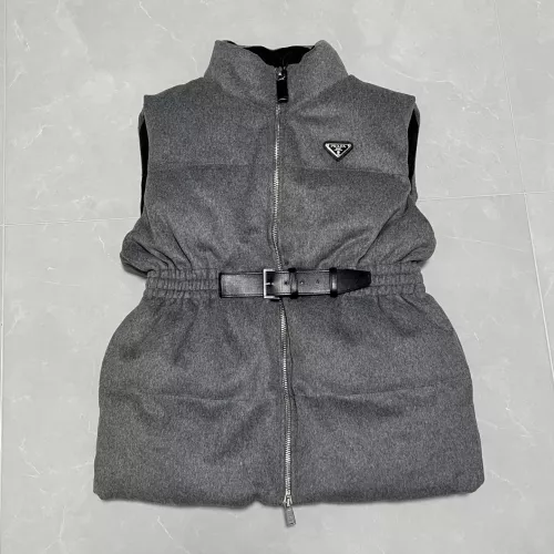 Prada Down Feather Coat Sleeveless For Women #1374766 $170.00 USD, Wholesale Replica Prada Down Feather Coat