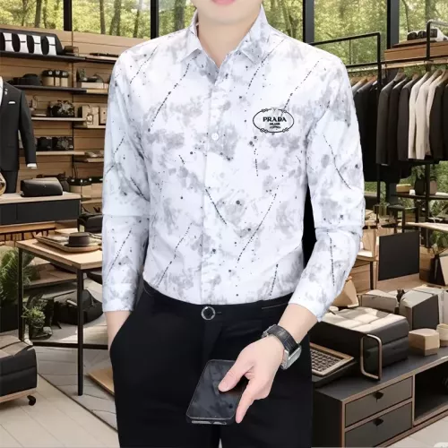 Prada Shirts Long Sleeved For Men #1374897 $56.00 USD, Wholesale Replica Prada Shirts
