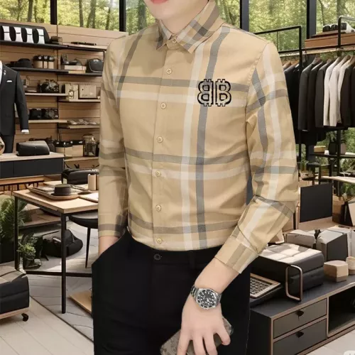 Replica Balenciaga Shirts Long Sleeved For Men #1374911 $56.00 USD for Wholesale