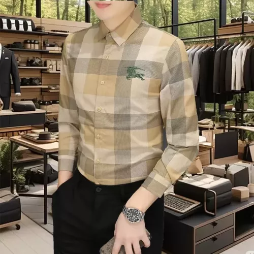 Replica Burberry Shirts Long Sleeved For Men #1374912 $56.00 USD for Wholesale