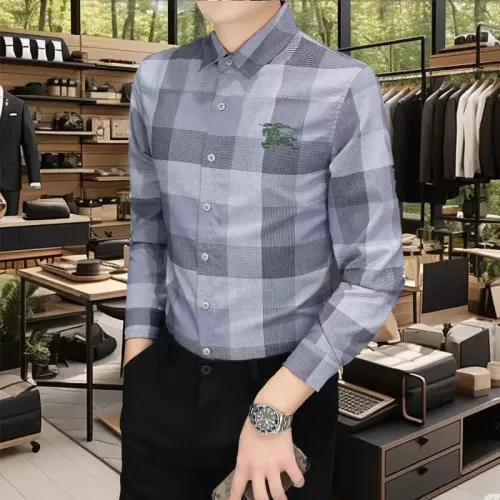 Replica Burberry Shirts Long Sleeved For Men #1374913 $56.00 USD for Wholesale